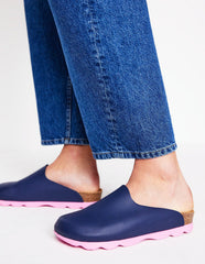 Boden Lyla Colour Block Clogs - Navy/Soft Pink