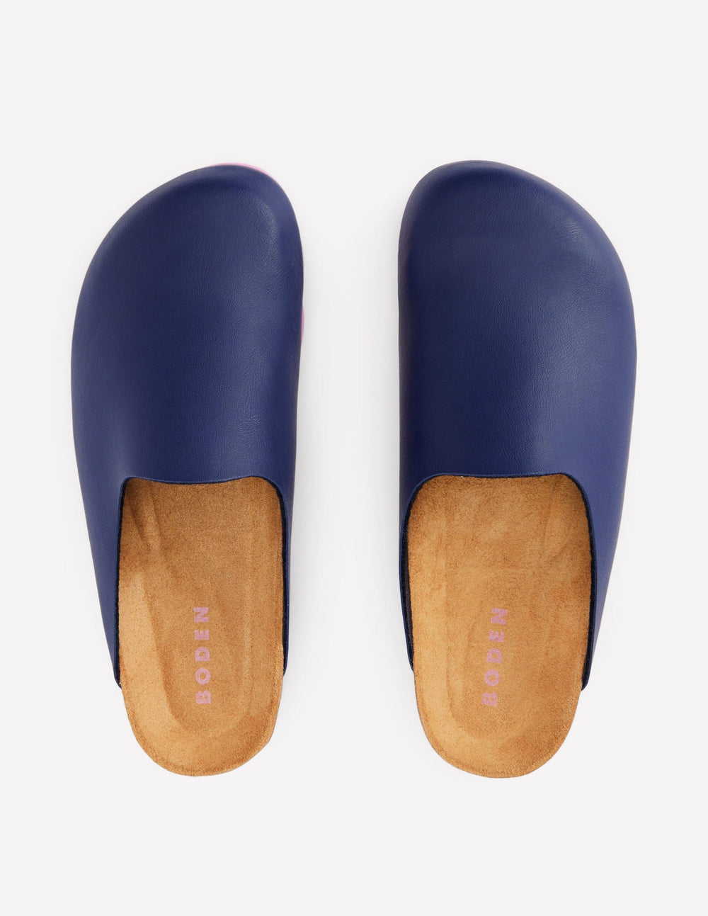 Boden Lyla Colour Block Clogs - Navy/Soft Pink