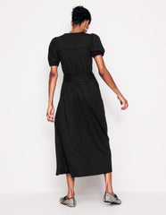 Boden Sofia Trim Jersey Midi Dress - Black