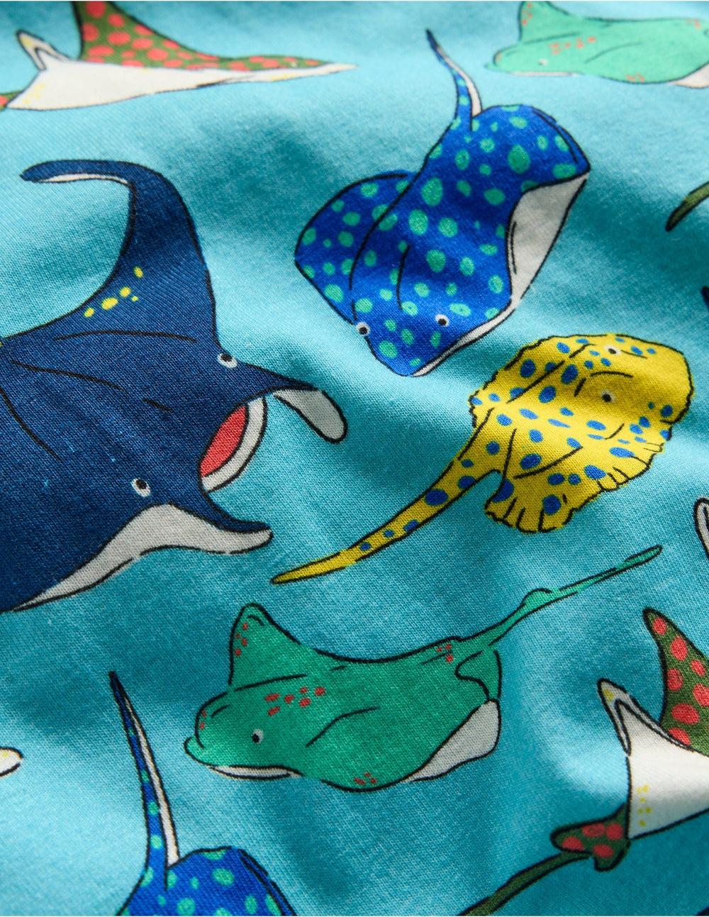 Boden Snug Short John Pajamas - Caribbean Blue Rays