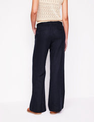 Boden Islington Linen Pants - Navy