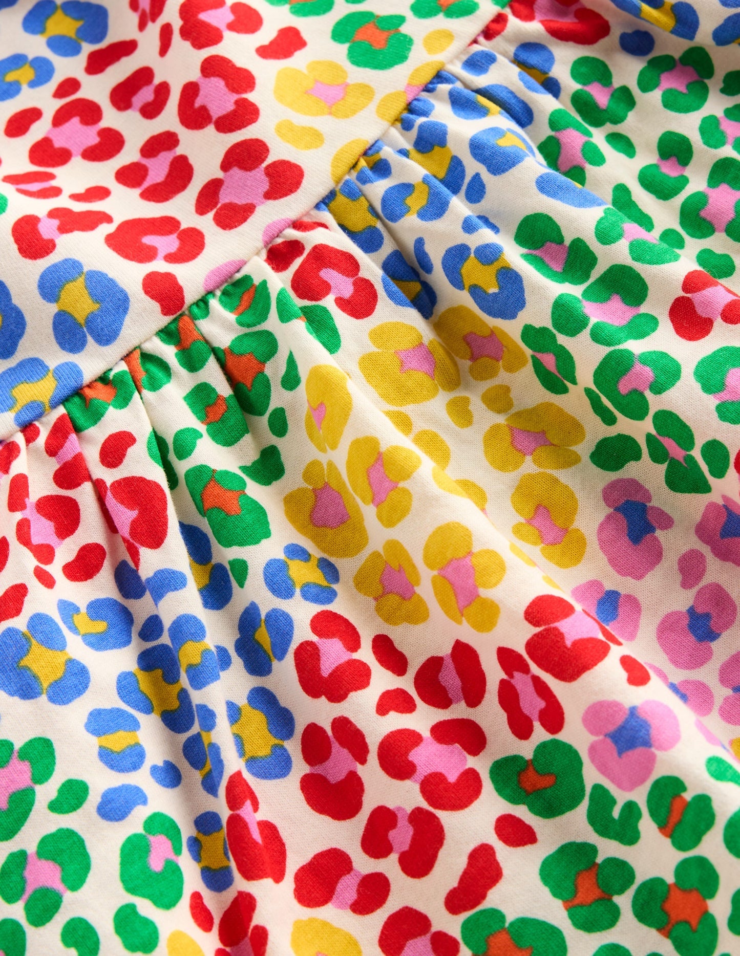 Boden Posie Frill Sleeve Dress - Multi Rainbow Leopard