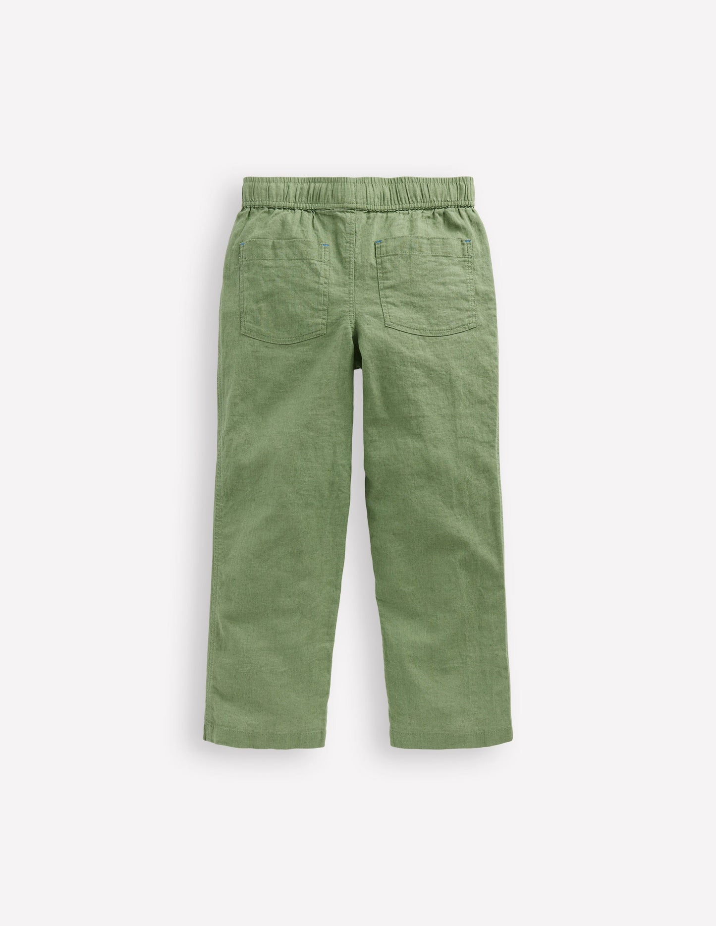 Boden Cotton Linen Pull - On Pants - Newt Green