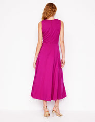 Boden Cross Front Ponte Dress - Fuchsia