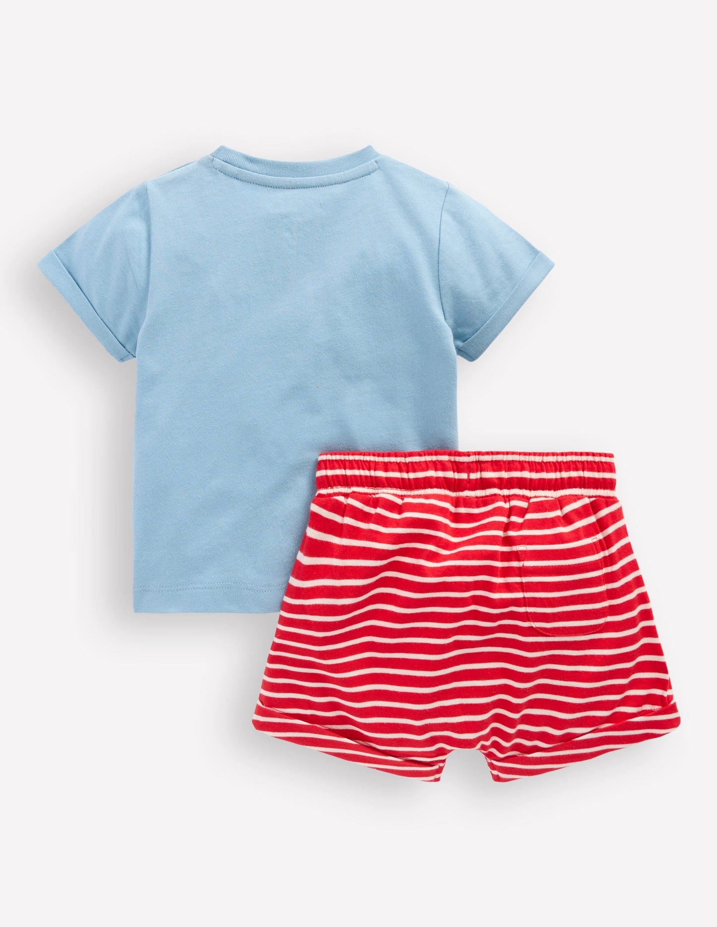 Boden Superstitch Jersey Short Set - Blue Transport Set