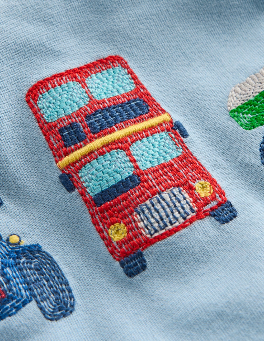 Boden Superstitch Jersey Short Set - Blue Transport Set
