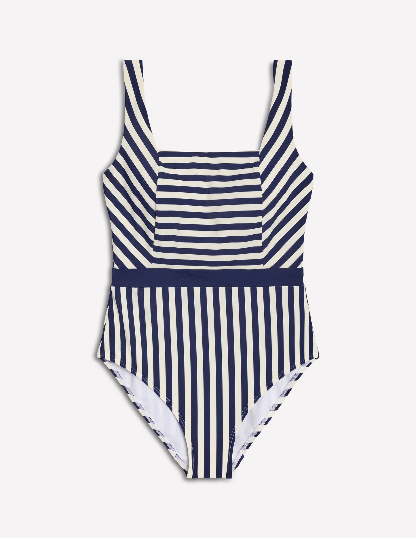 Boden Lefkada Square Neck Swimsuit - Navy/Ivory
