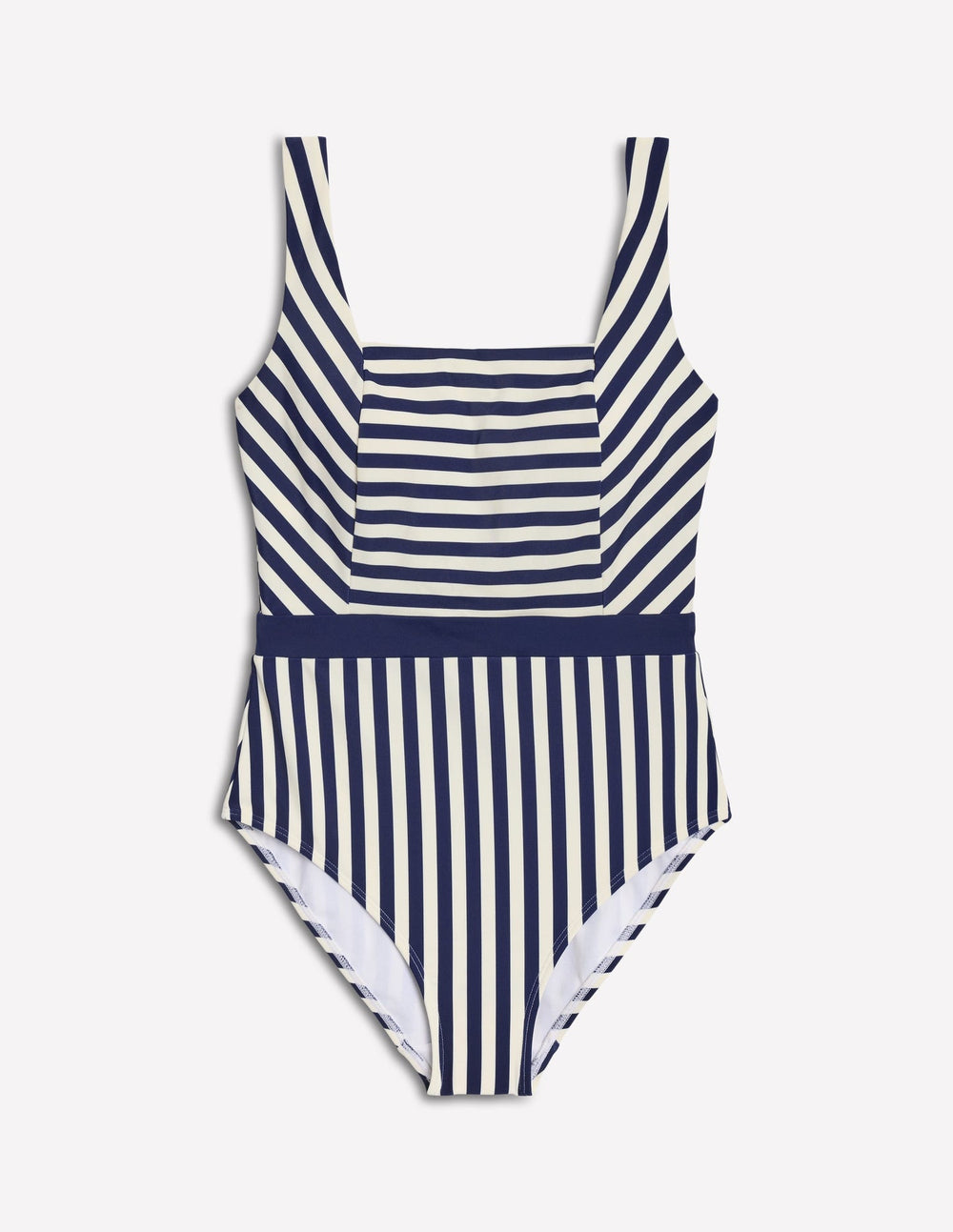 Boden Lefkada Square Neck Swimsuit - Navy/Ivory