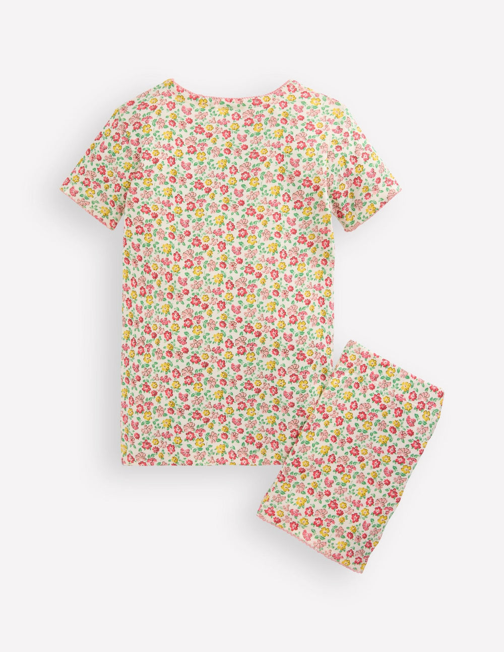 Boden Snug Short John Pajamas - Multi Summer Flowerbed