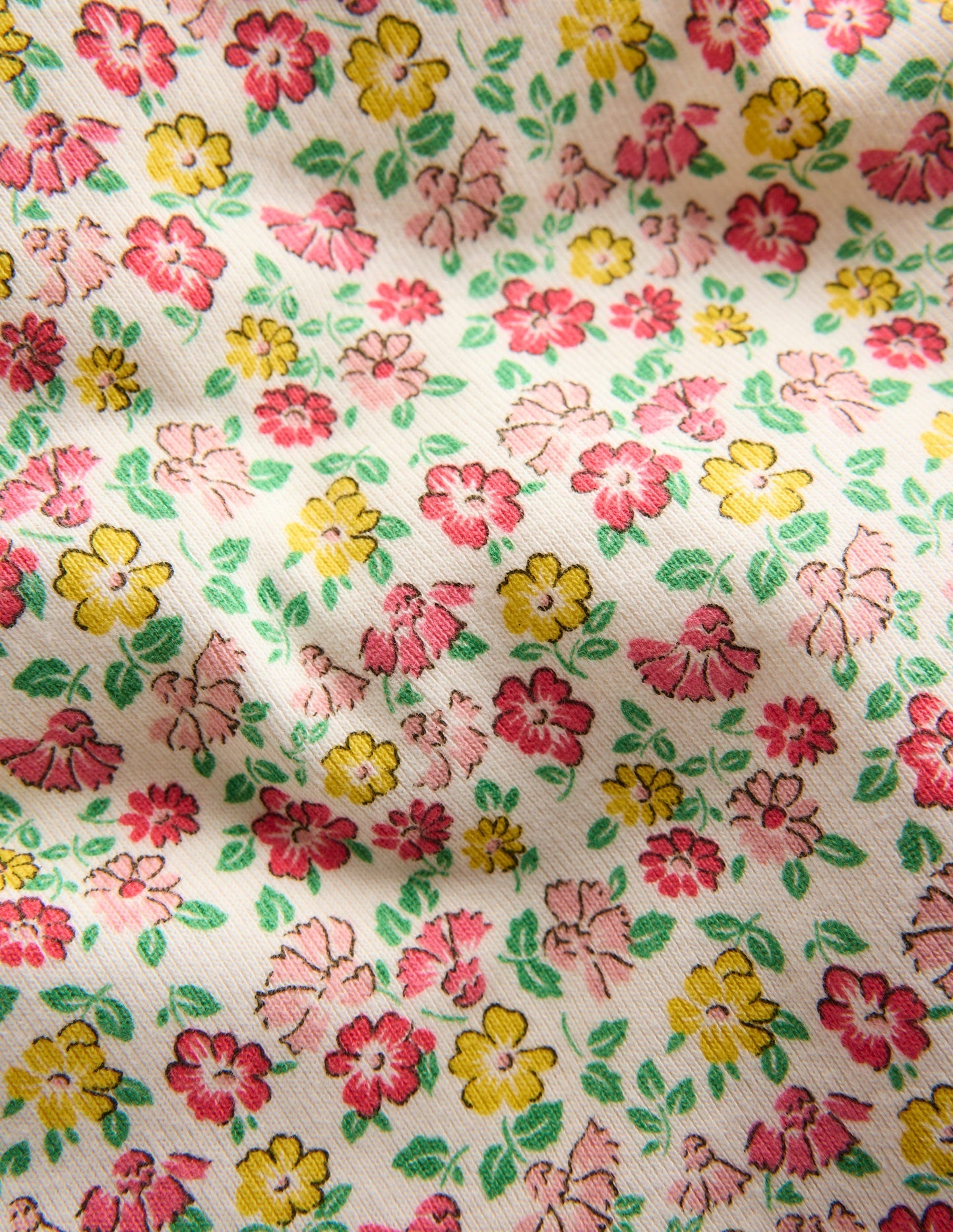 Boden Snug Short John Pajamas - Multi Summer Flowerbed