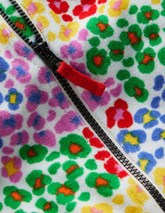 Boden Romie Towelling Zip Throw - On - Multi Rainbow Leopard
