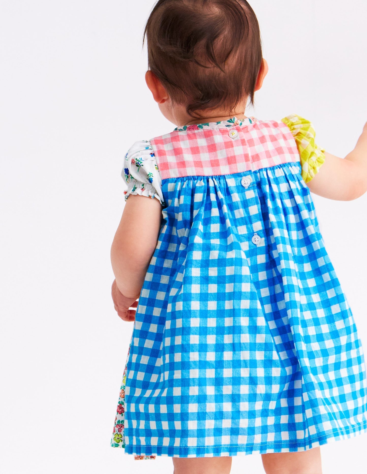 Boden Gathered Woven Dress - Hotchpotch Multi