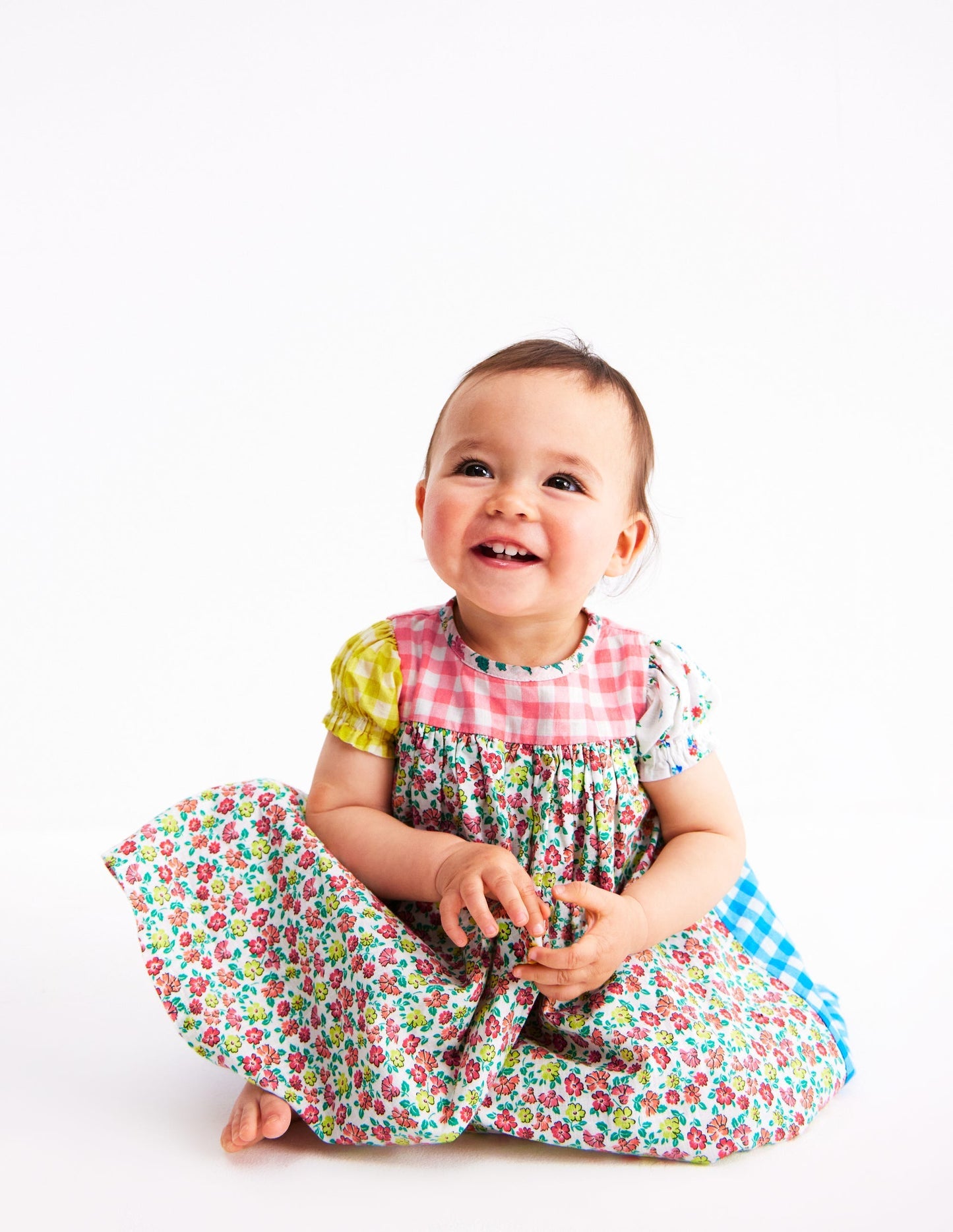 Boden Gathered Woven Dress - Hotchpotch Multi