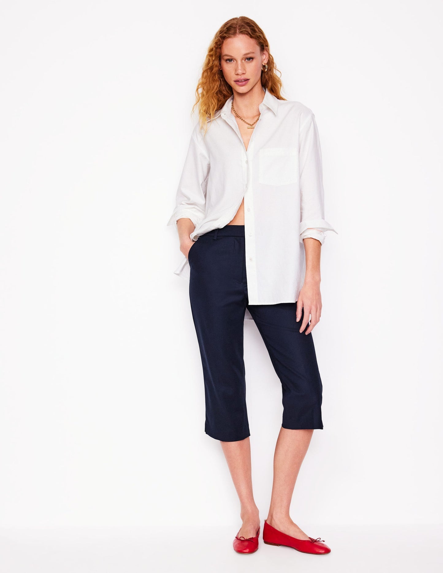 Boden Capri Pants - Navy