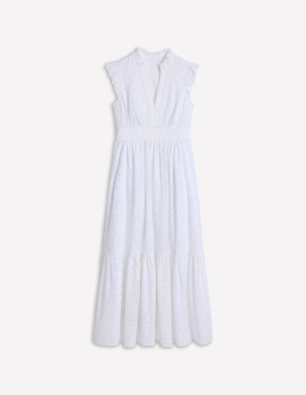 Boden Wren Broderie Midi Dress - Ivory, Broderie