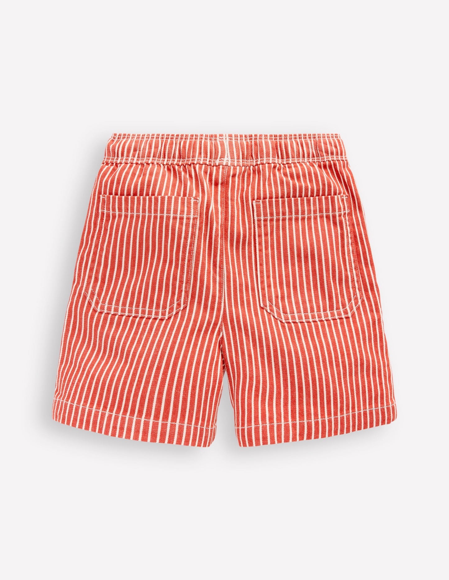 Boden Pull - On Cotton Shorts - Red Ticking