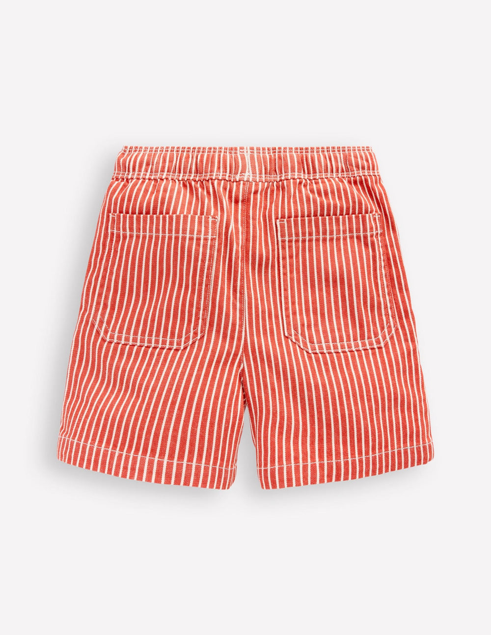 Boden Pull - On Cotton Shorts - Red Ticking
