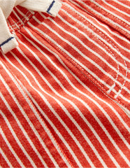 Boden Pull - On Cotton Shorts - Red Ticking