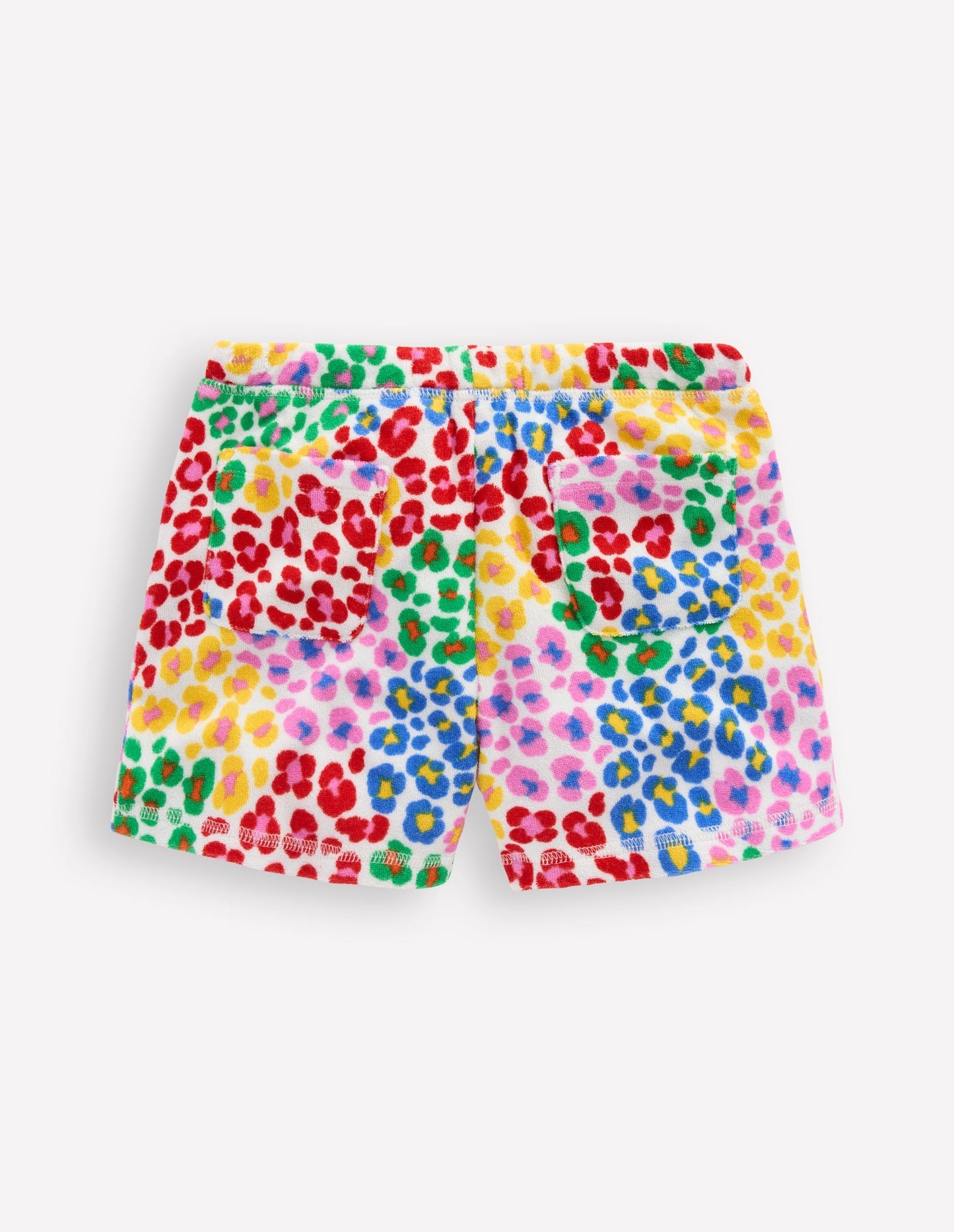 Boden Printed Towelling Short - Multi Rainbow Leopard