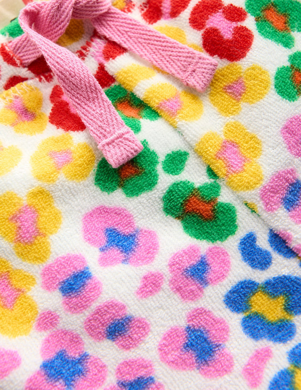Boden Printed Towelling Short - Multi Rainbow Leopard