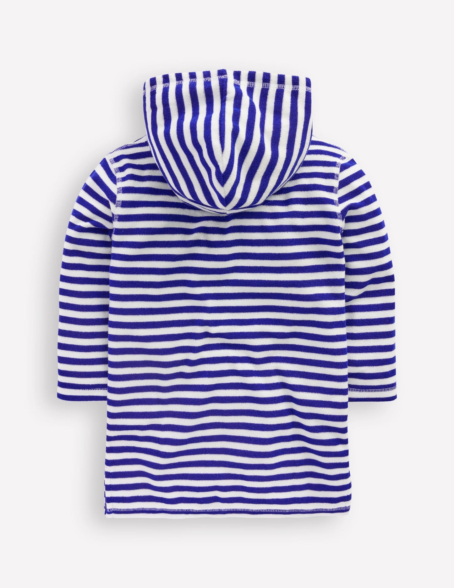 Boden Mara Towelling Throw - On - Bright Blue Fruit Stripe
