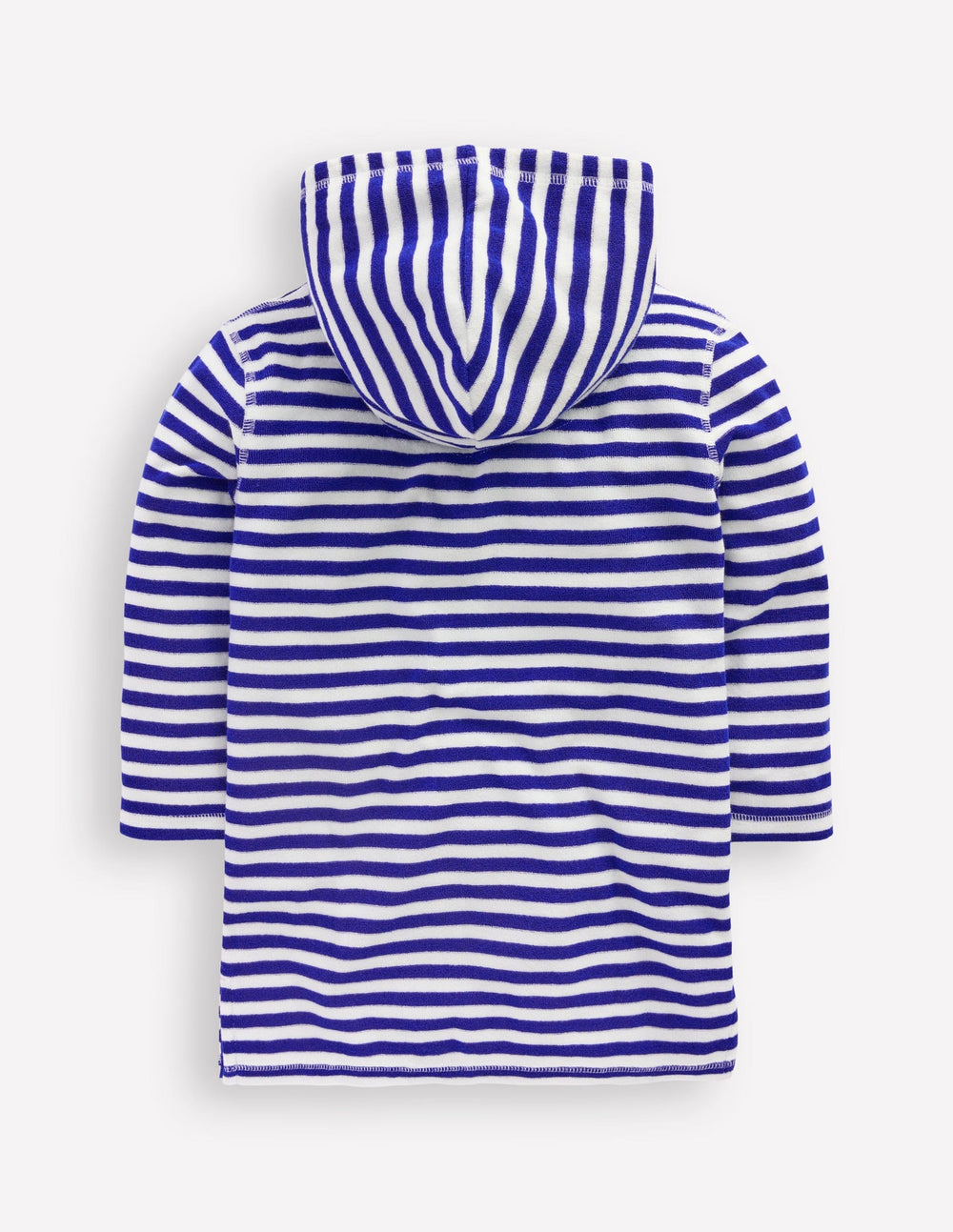 Boden Mara Towelling Throw - On - Bright Blue Fruit Stripe