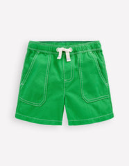 Boden Pull - On Cotton Shorts - Bright Green