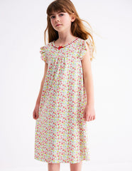 Boden Short Sleeve Nightie - Multi Summer Flowerbed