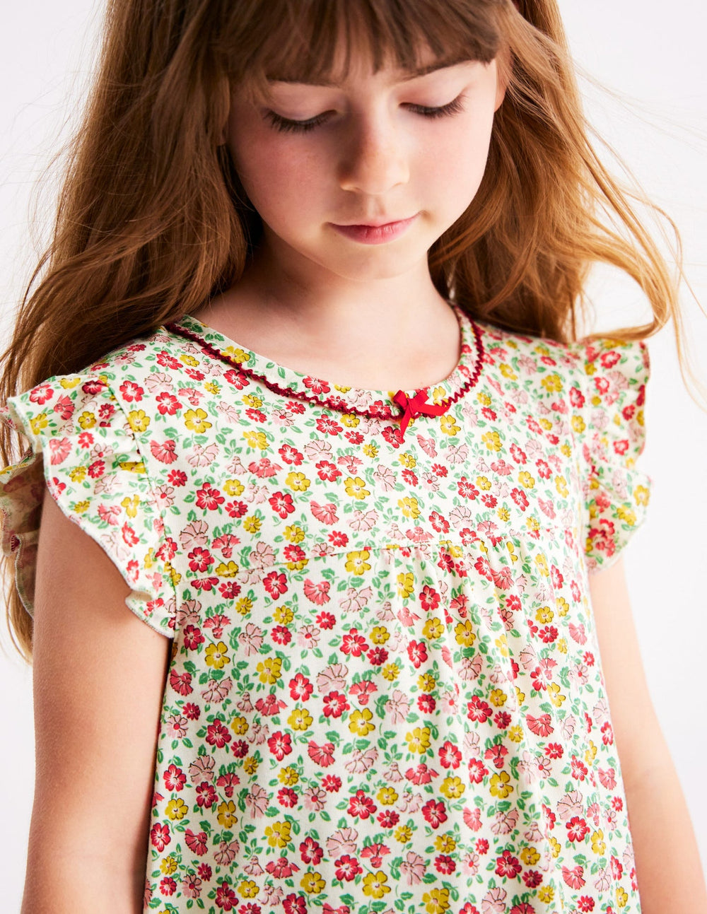 Boden Short Sleeve Nightie - Multi Summer Flowerbed