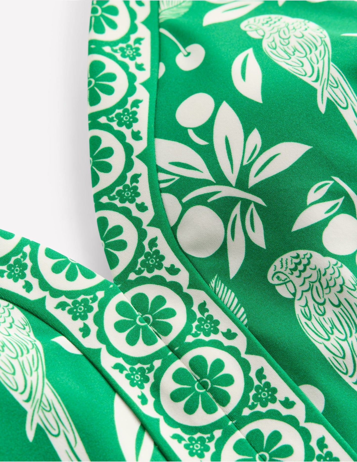 Boden Ios V Panel Swimsuit - Rich Emerald, Ornate Tropics