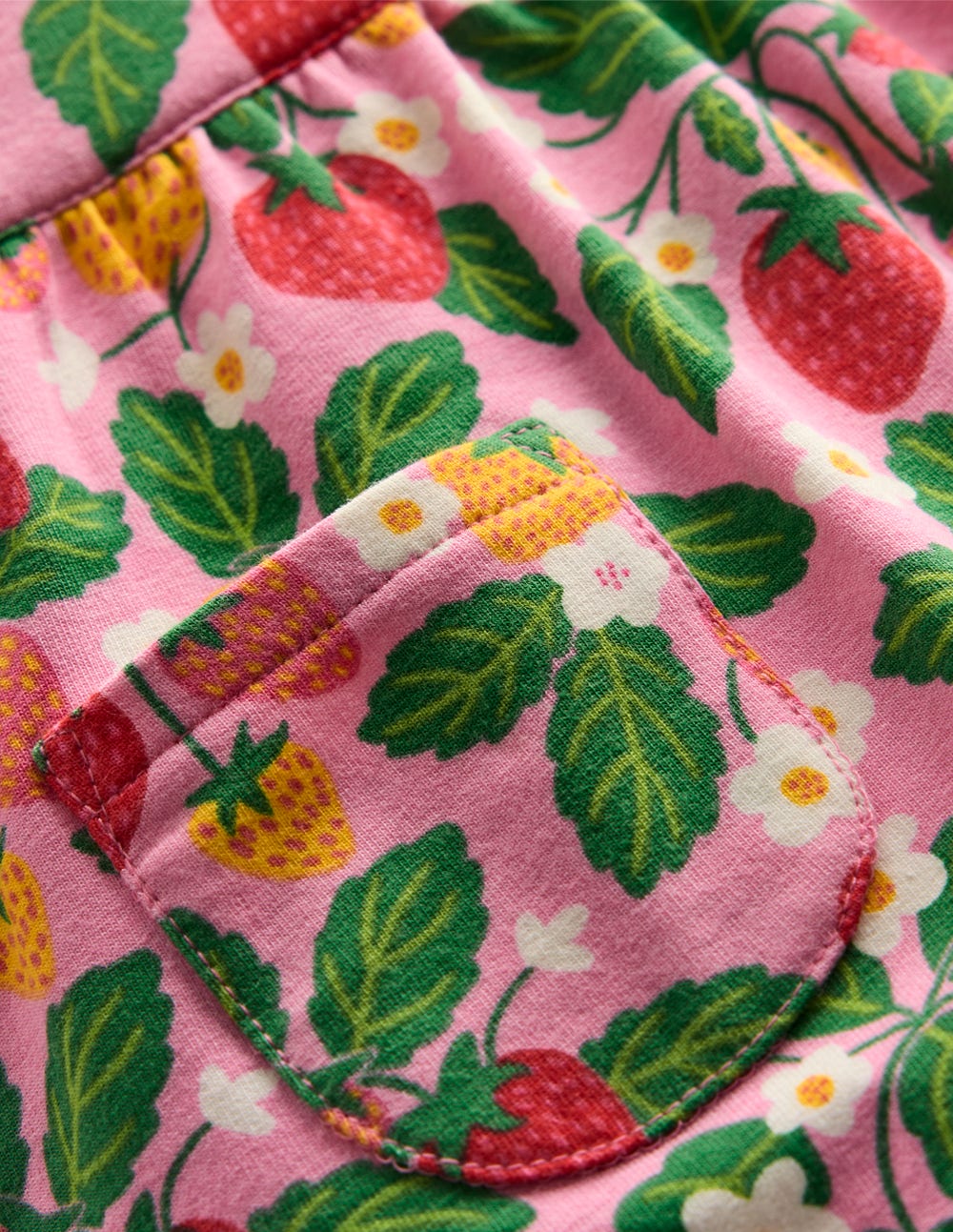 Boden Short Sleeve Overalls Set - Strawberry Patch