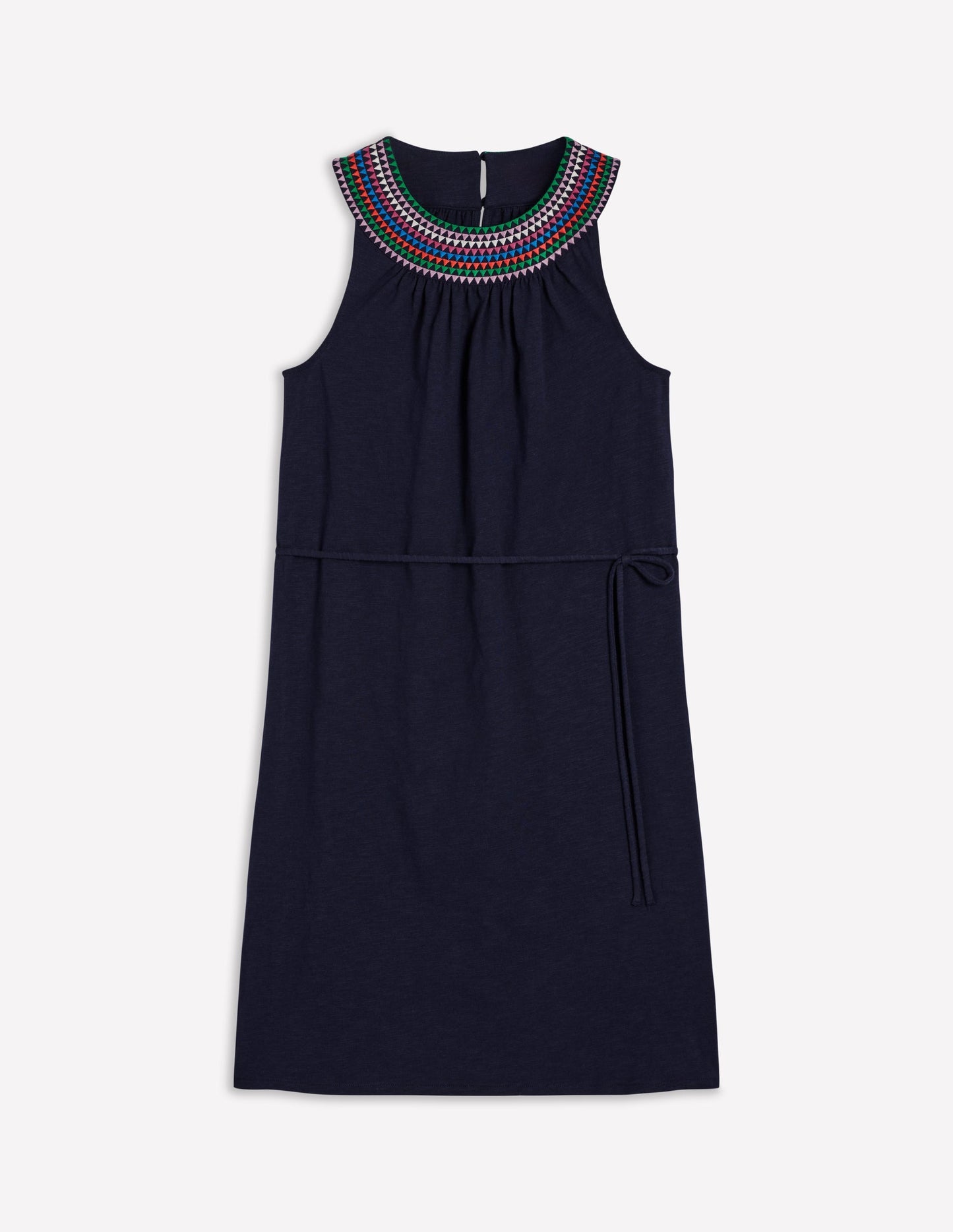 Boden Eleni Embroidered Short Dress - Navy