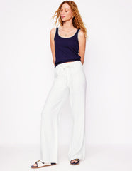Boden Islington Linen Pants - White