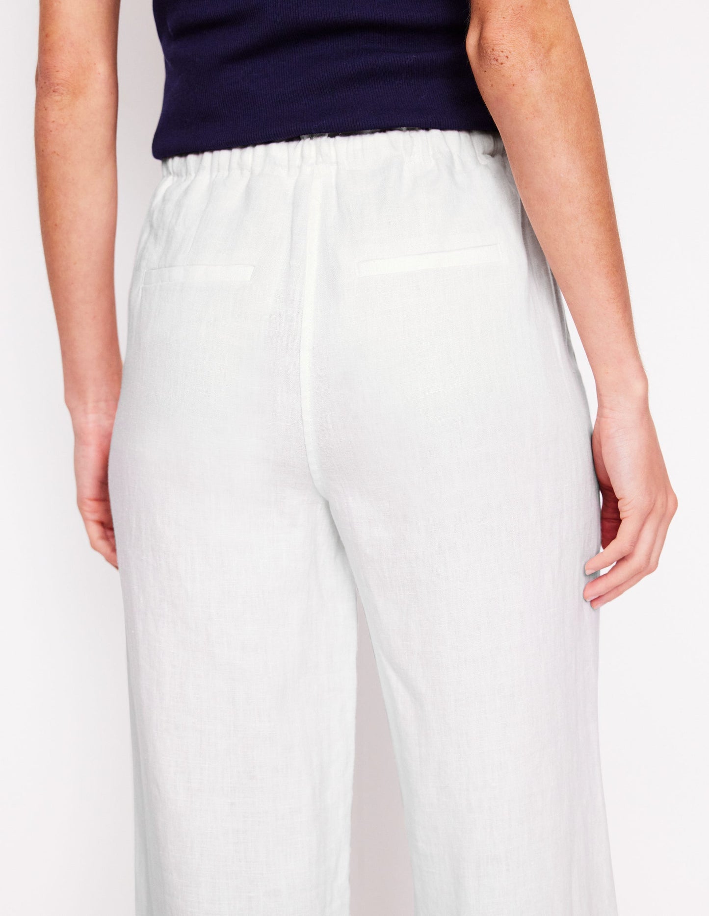 Boden Islington Linen Pants - White