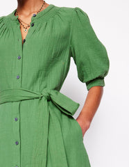 Boden Ada Double Cloth Midi Dress - Paradise Green
