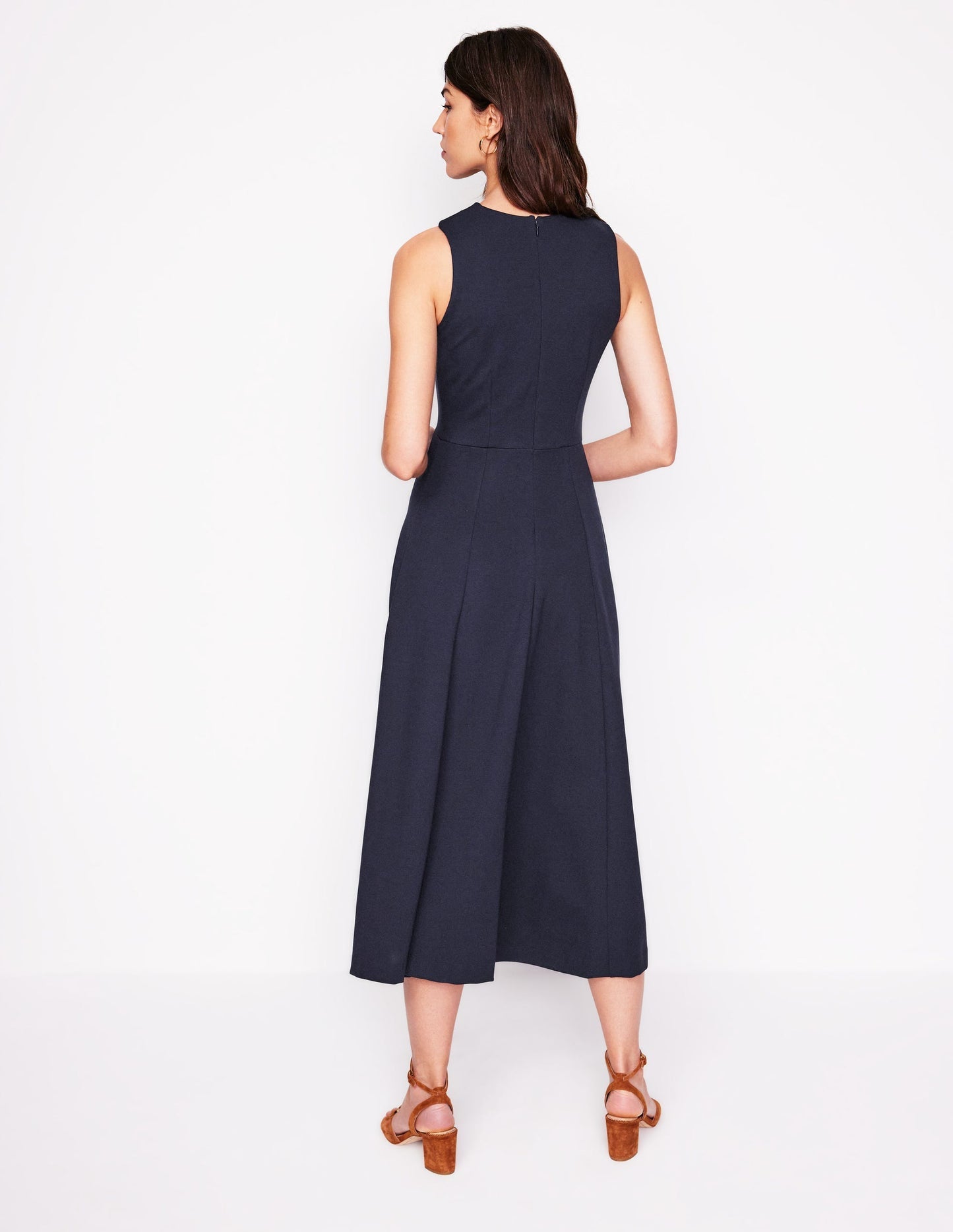 Boden Cross Front Ponte Dress - Navy