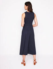 Boden Cross Front Ponte Dress - Navy