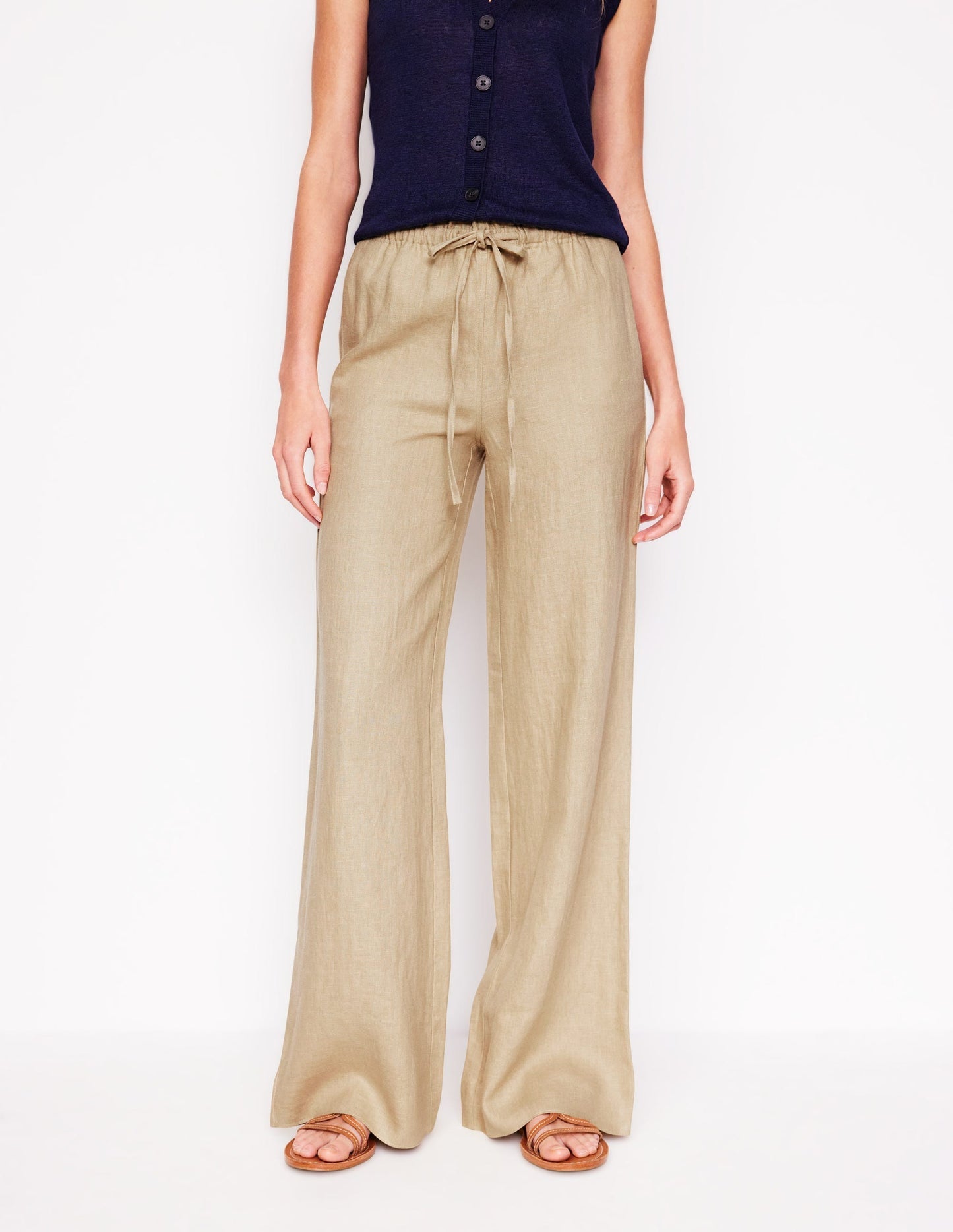 Boden Islington Linen Pants - Oatmeal