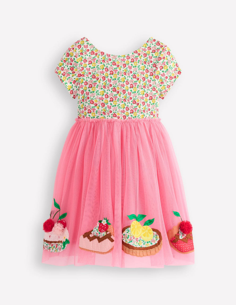 Boden Ami Applique Tulle Dress - Salmon Pink Desserts
