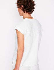 Boden Sleeveless Double Cloth Top - White