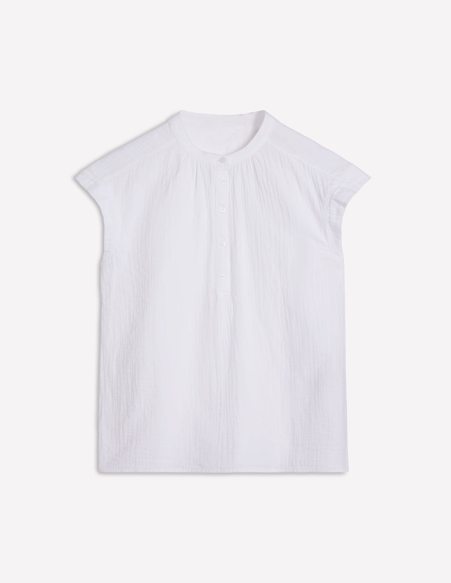 Boden Sleeveless Double Cloth Top - White