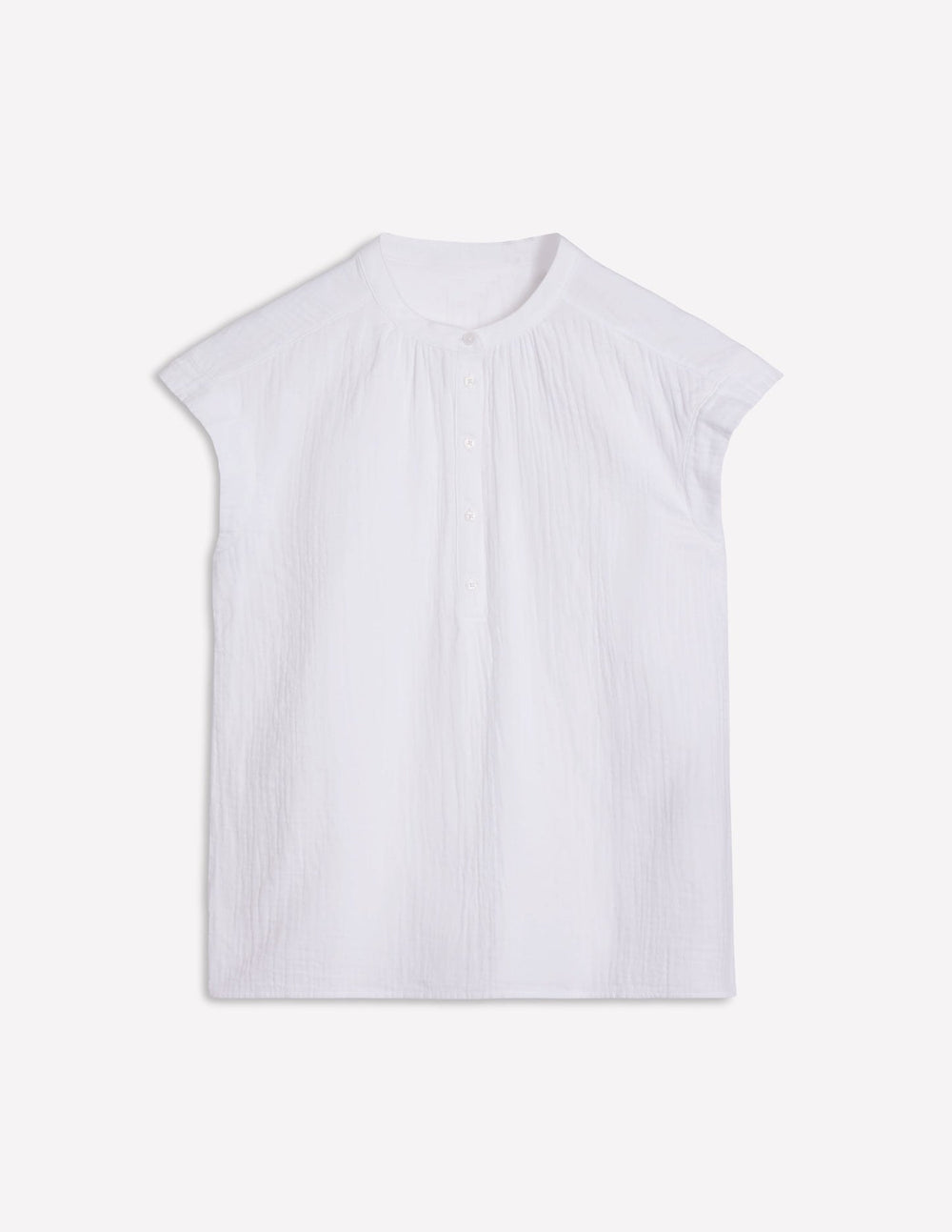 Boden Sleeveless Double Cloth Top - White