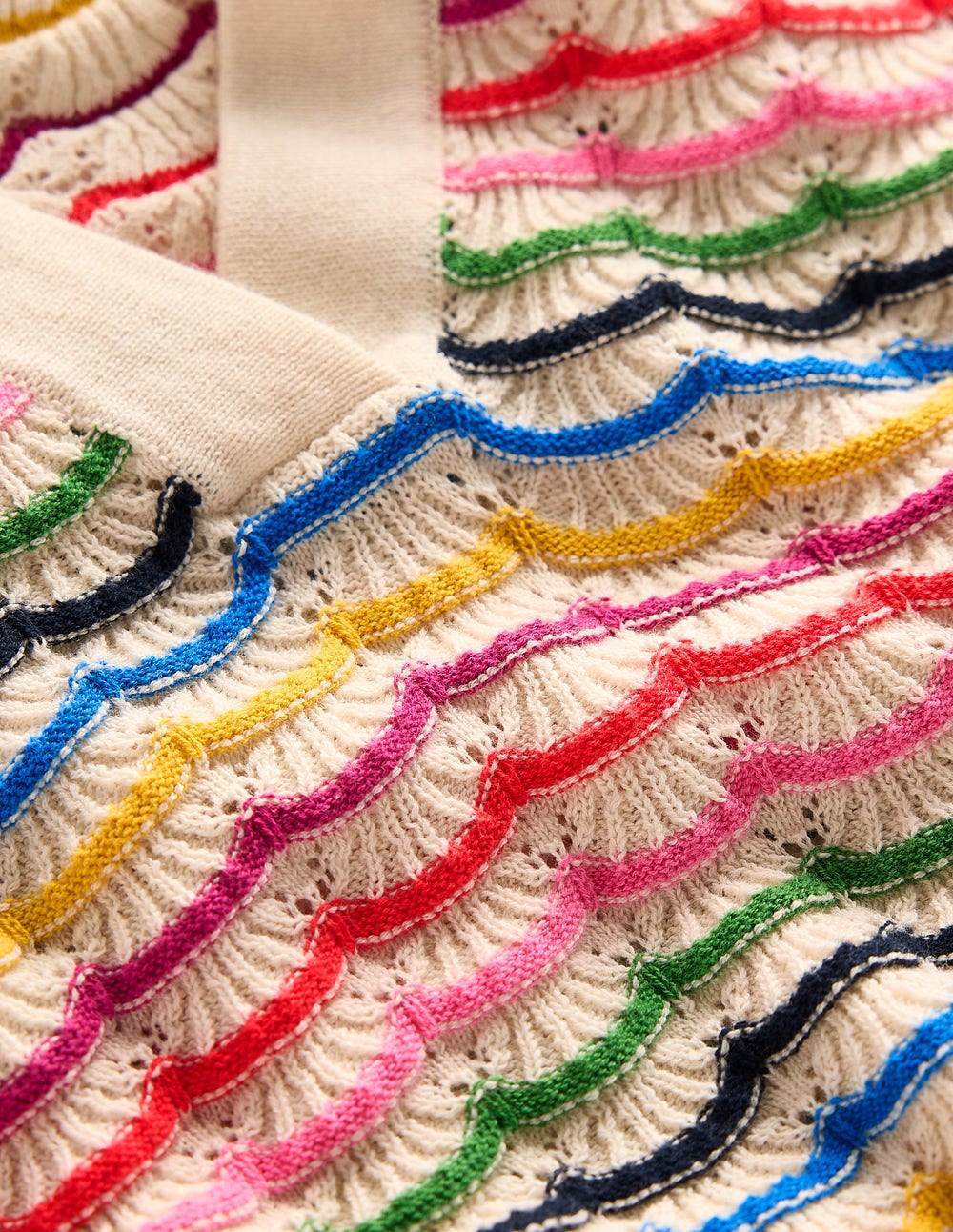 Boden Collared Henley Sweater - Multi, Rainbow