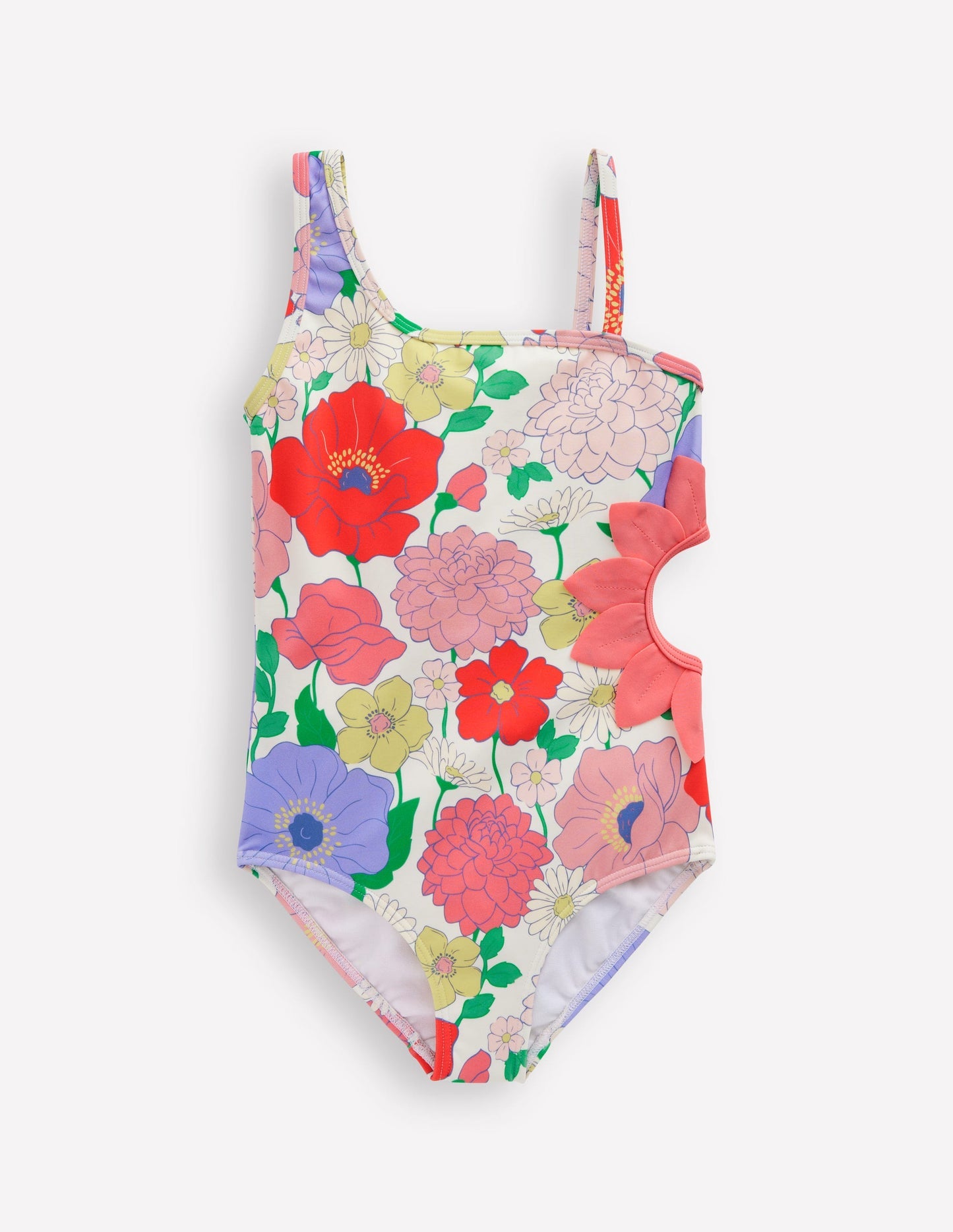 Boden Lettice Cut Out Swimsuit - Multi Summer Garden