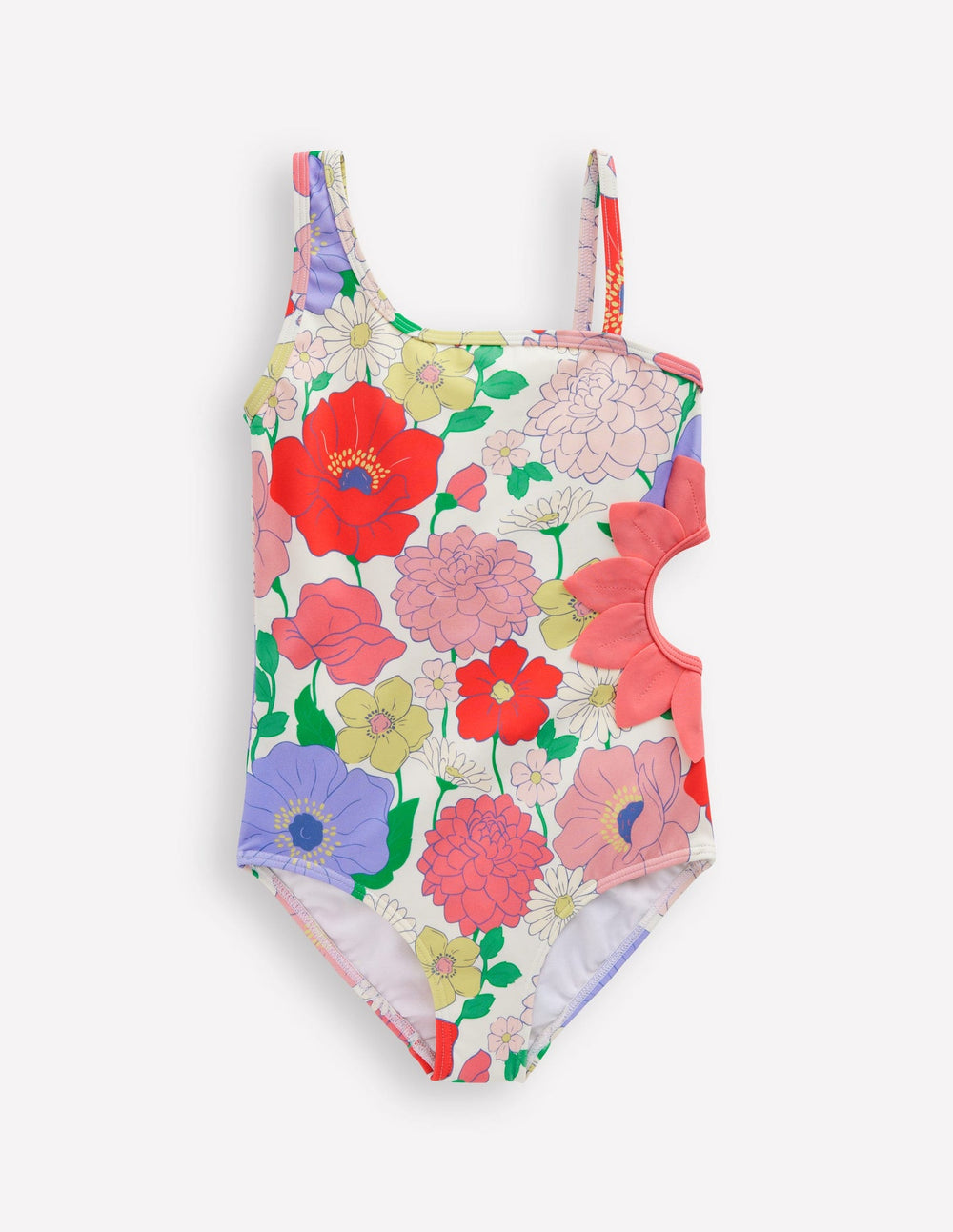 Boden Lettice Cut Out Swimsuit - Multi Summer Garden
