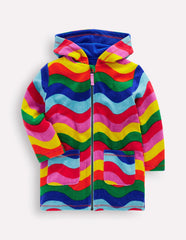Boden Romie Towelling Zip Throw - On - Multi Wave Stripe
