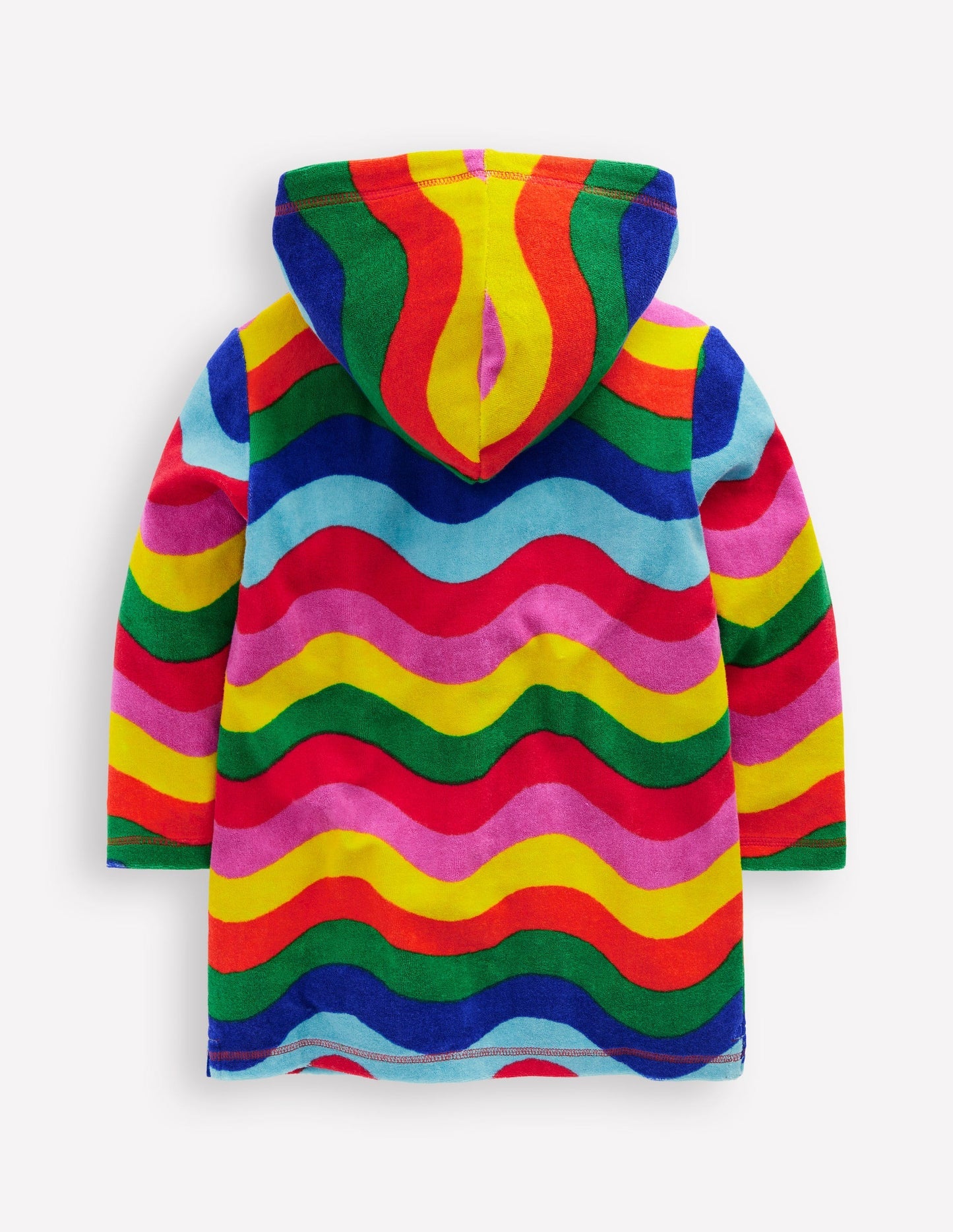 Boden Romie Towelling Zip Throw - On - Multi Wave Stripe