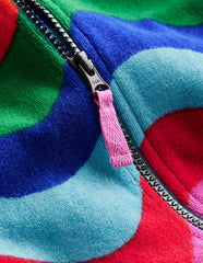 Boden Romie Towelling Zip Throw - On - Multi Wave Stripe