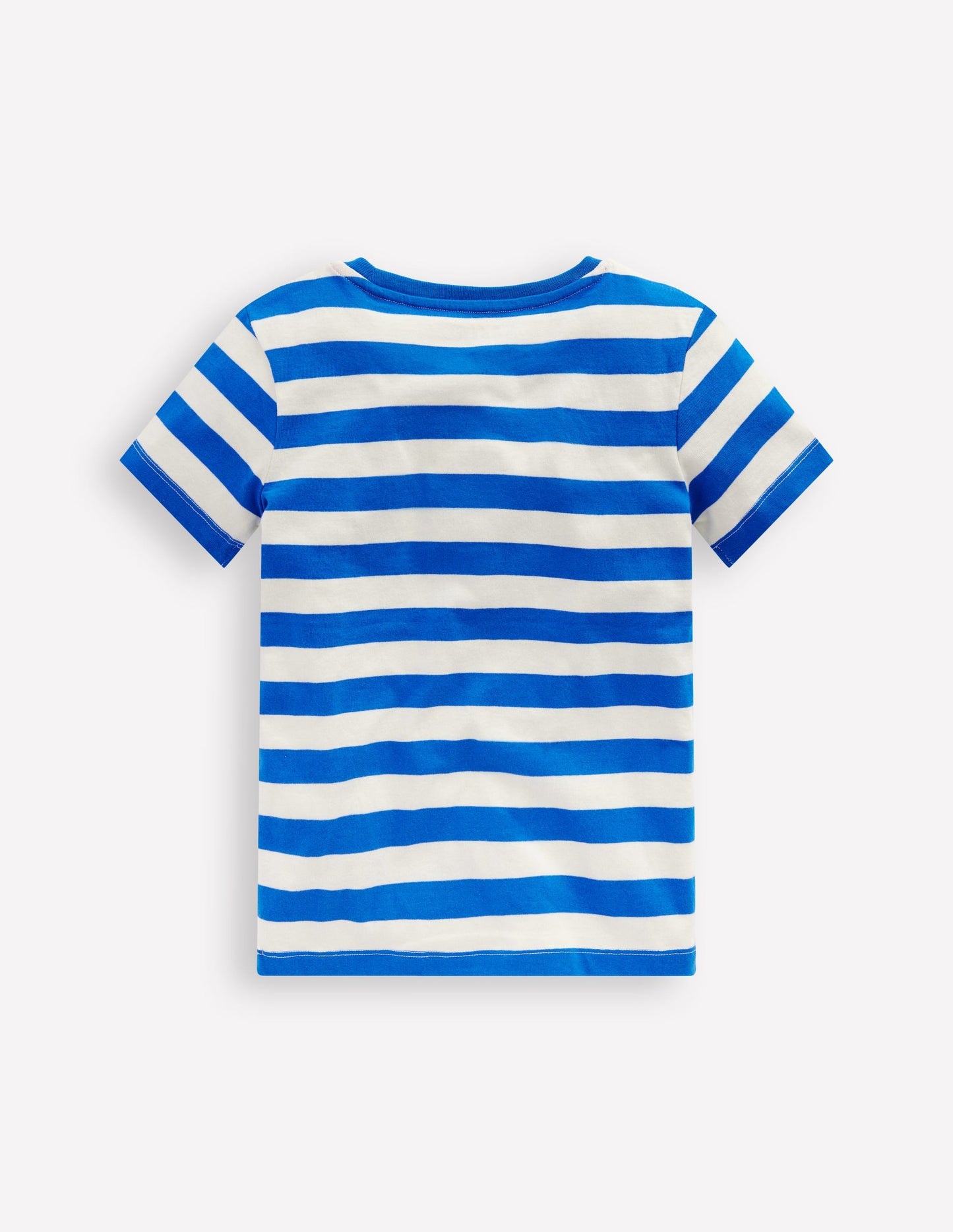 Boden Short Sleeve Bouclé T-shirt - Gallery Blue/ Ivory Fruit Face