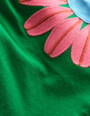 Boden Enola Hotchpotch Jersey Dress - Rich Emerald Flowers